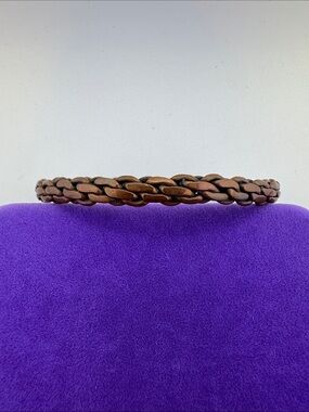 💛 Vintage Copper Braided Chain Bracelet